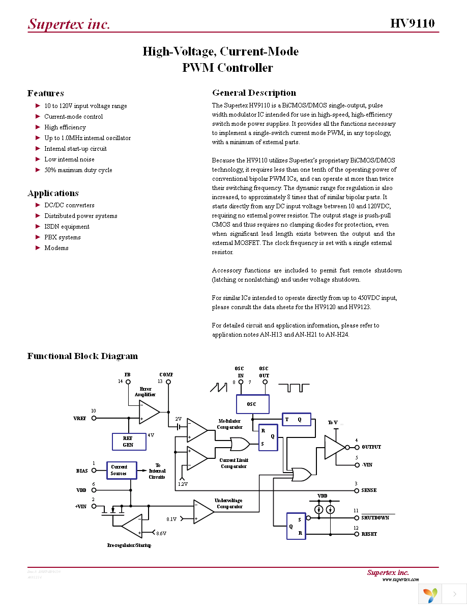 HV9110NG-G Page 1