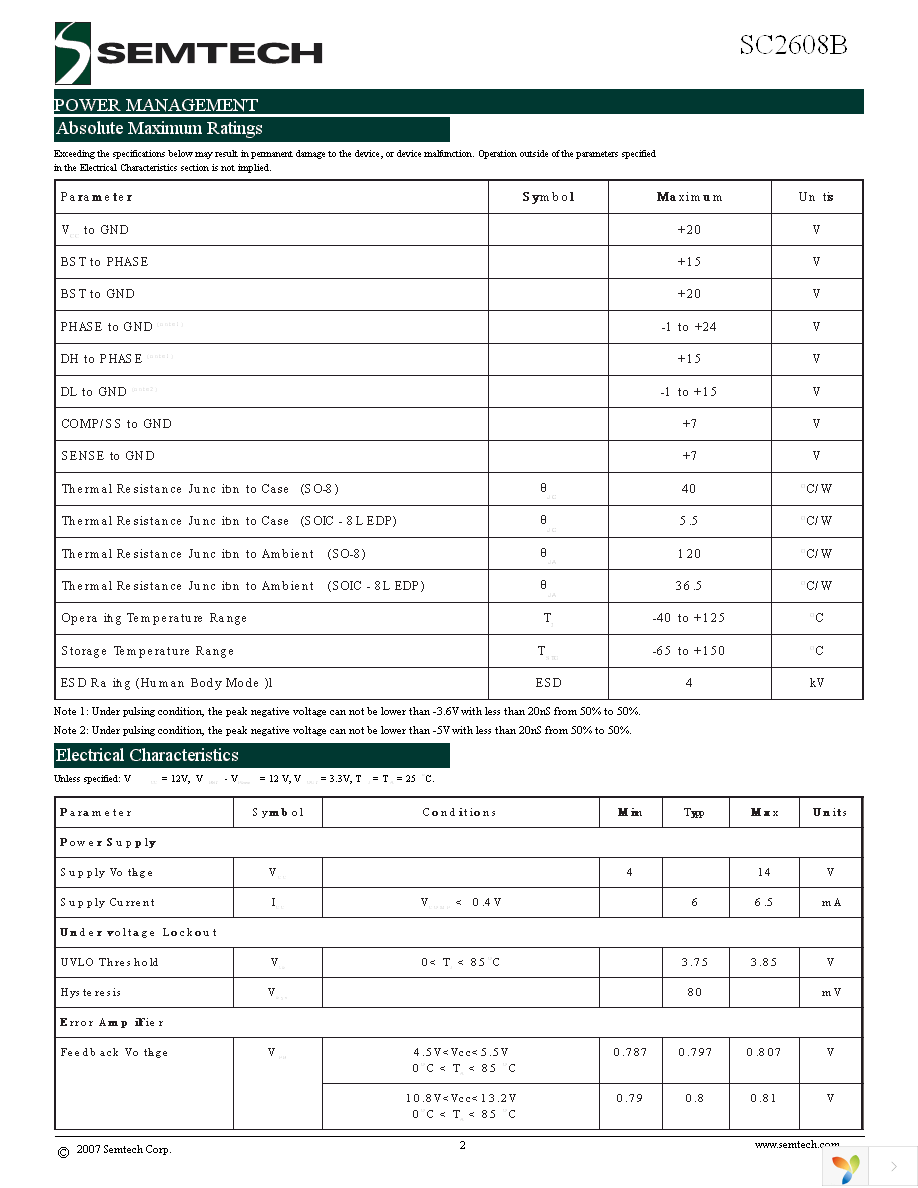 SC2608BSTRT Page 2