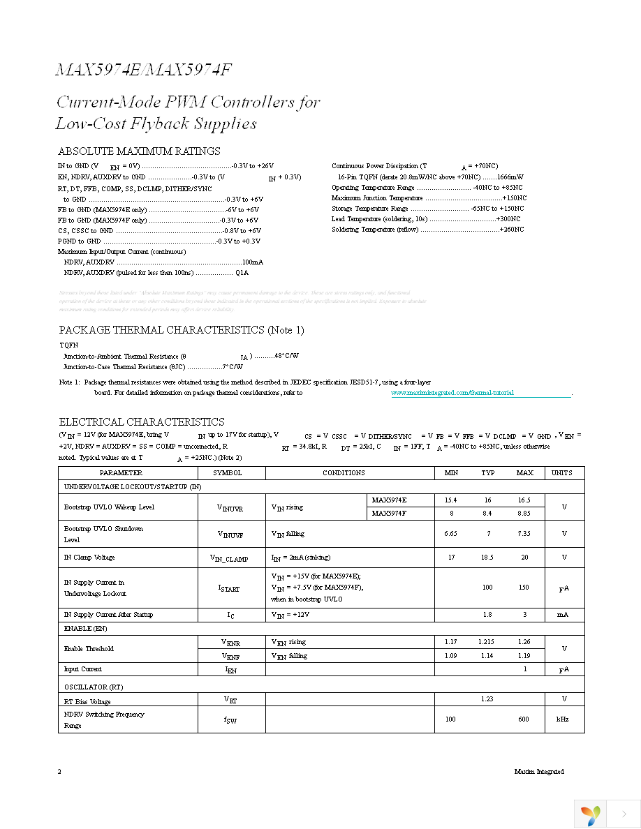 MAX5974EETE+T Page 2