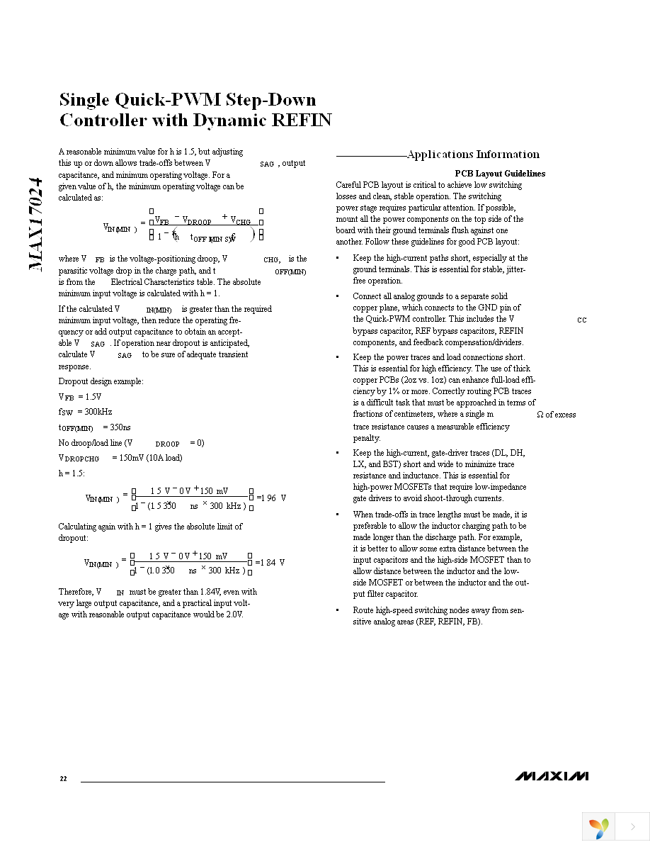 MAX17024ETD+T Page 22