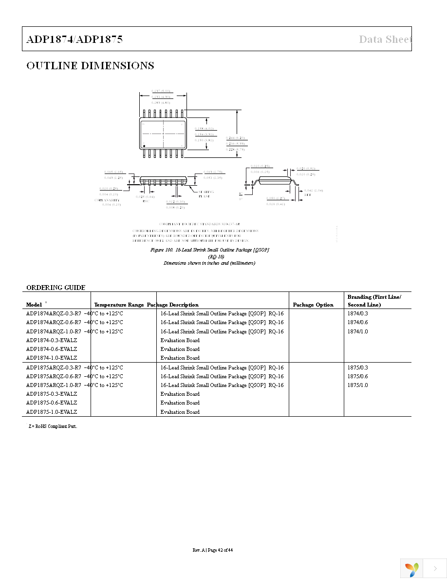 ADP1874ARQZ-0.6-R7 Page 42