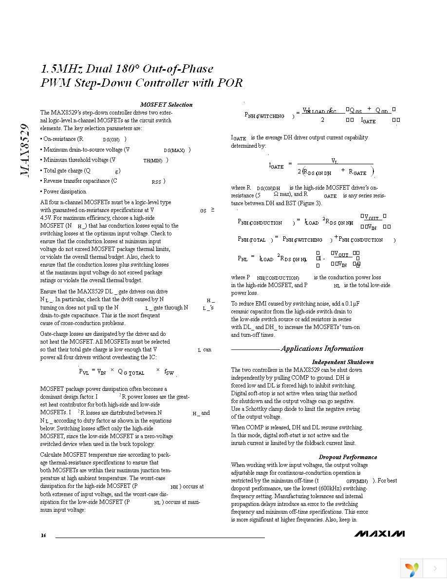 MAX8529EEG+T Page 16