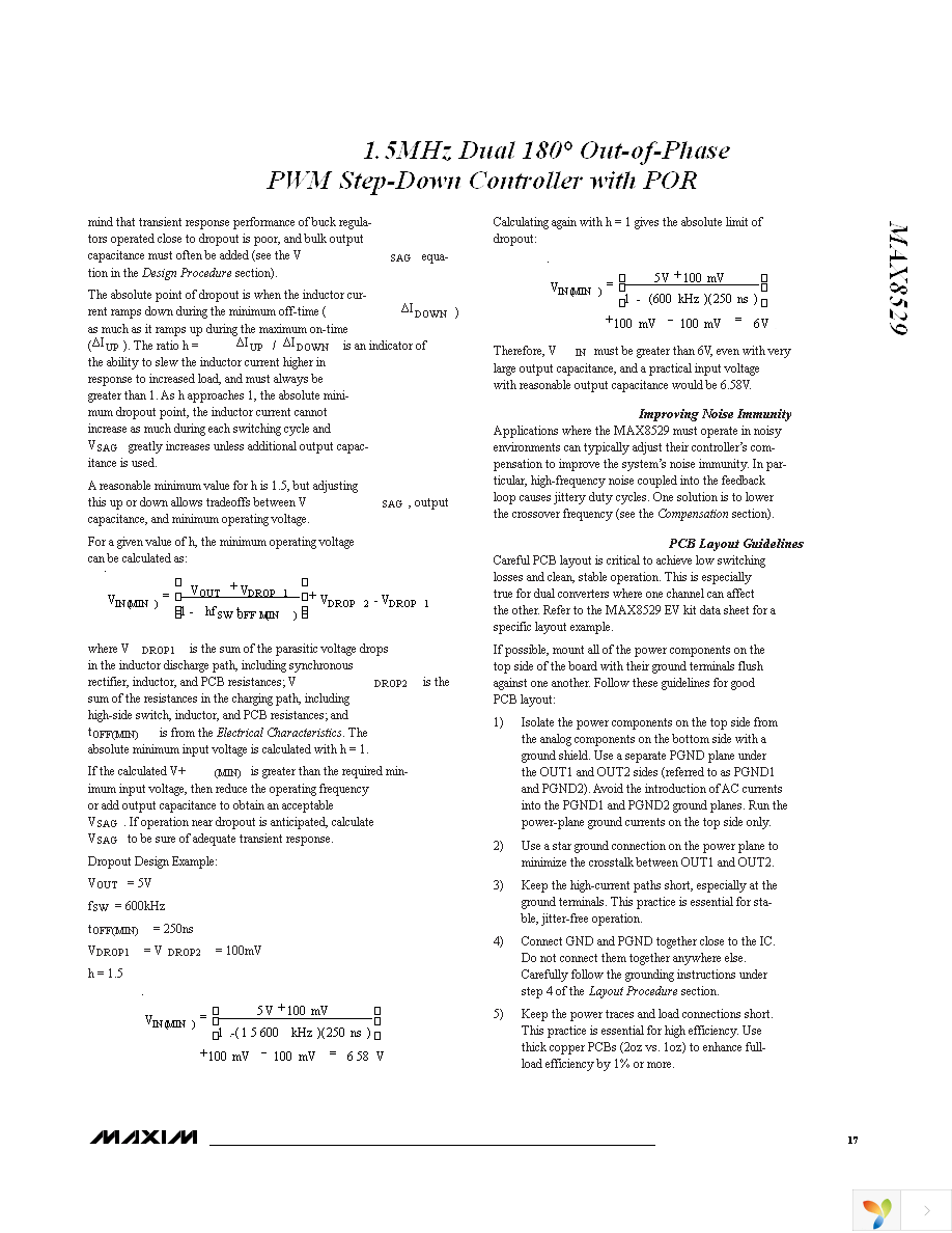 MAX8529EEG+T Page 17