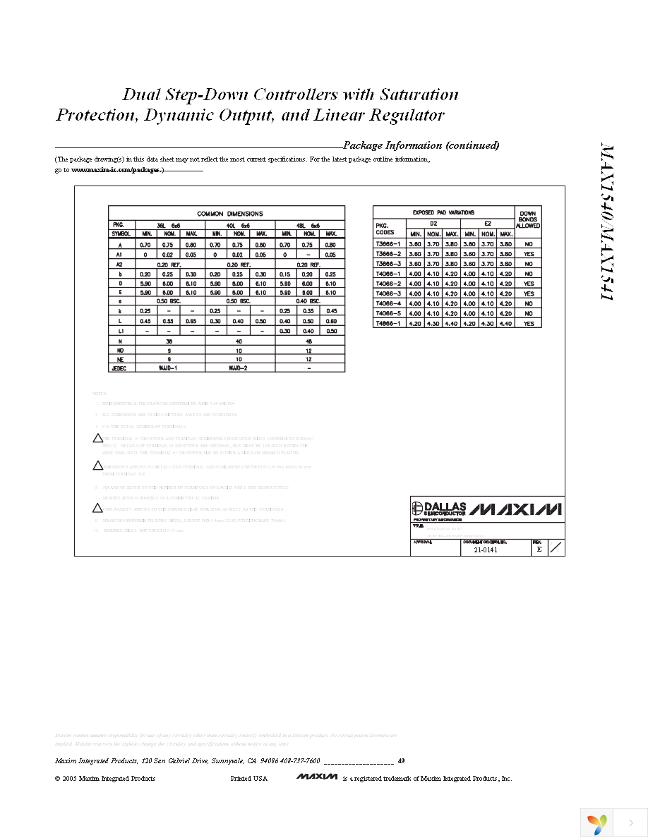 MAX1540ETJ+T Page 49