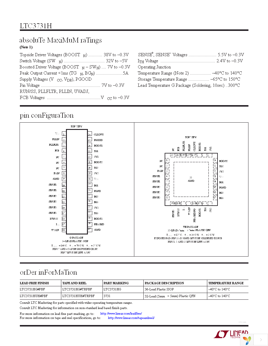 LTC3731HG Page 2