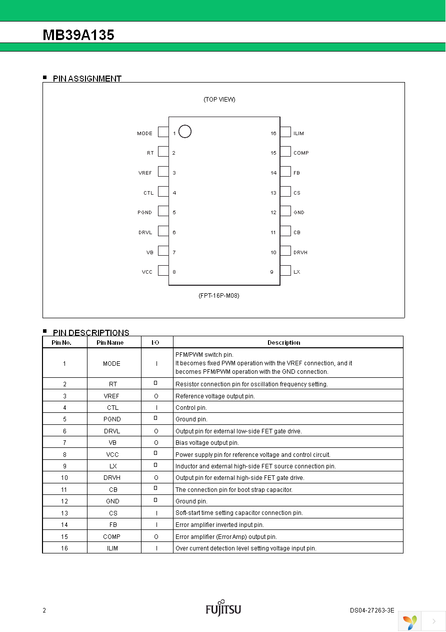 MB39A135PFT-G-JN-ERE1 Page 3