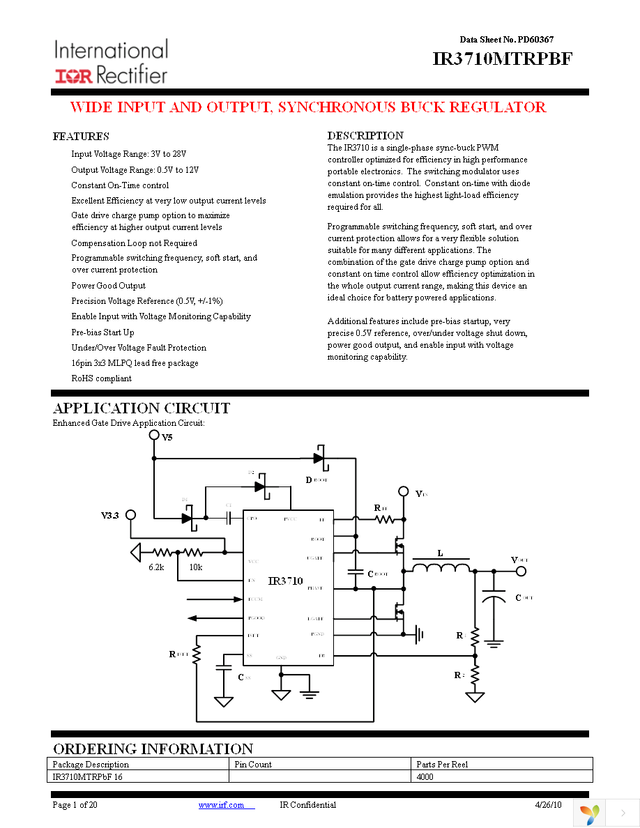 IR3710MTRPBF Page 1