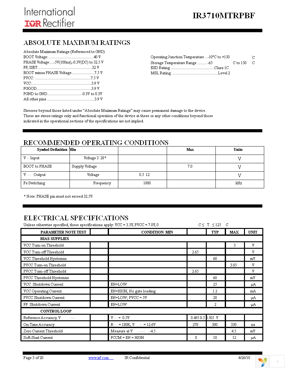 IR3710MTRPBF Page 3