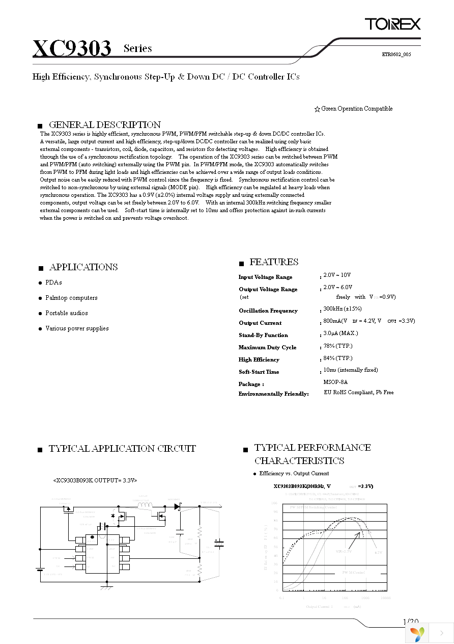 XC9303B093KR-G Page 1