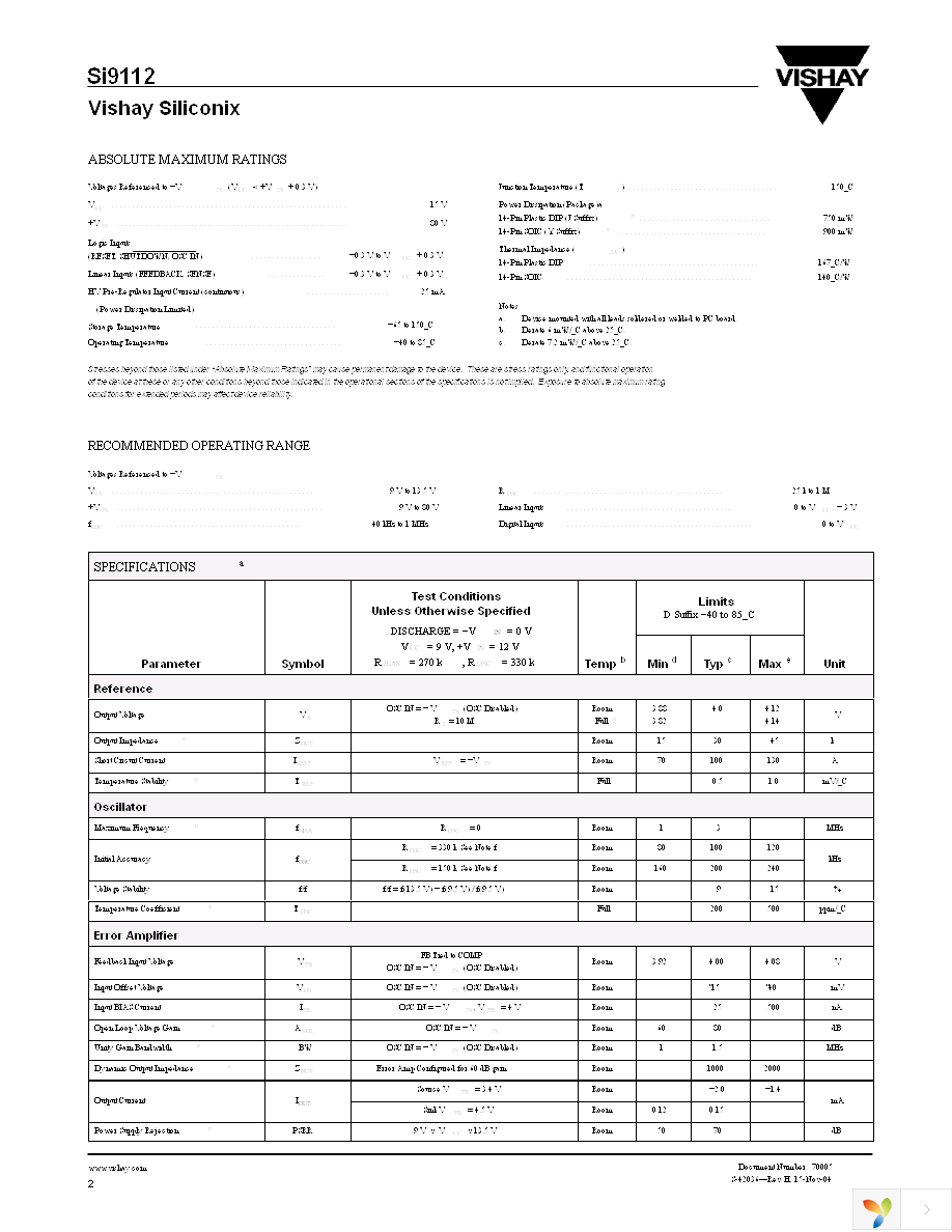 SI9112DY-T1-E3 Page 2