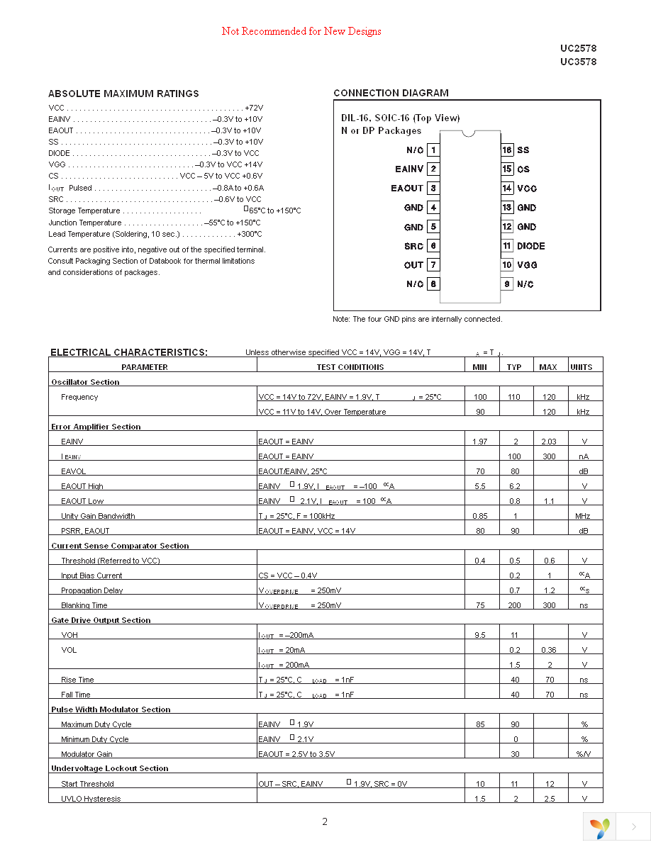 UC2578DPTR Page 2
