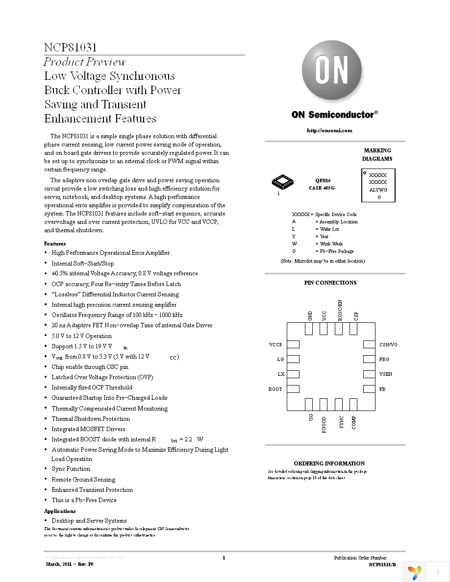 NCP81031MNTWG Page 1