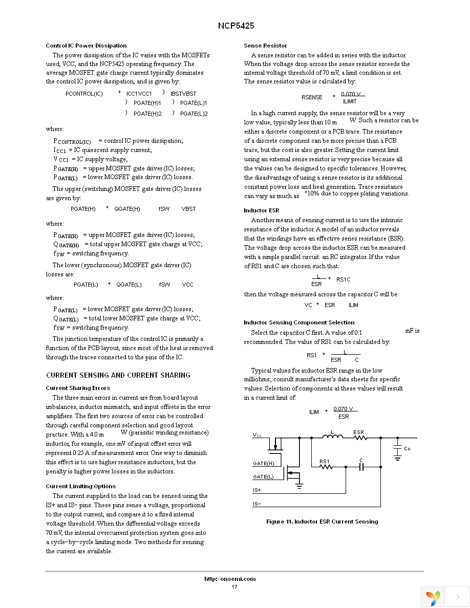 NCP5425DBR2G Page 17