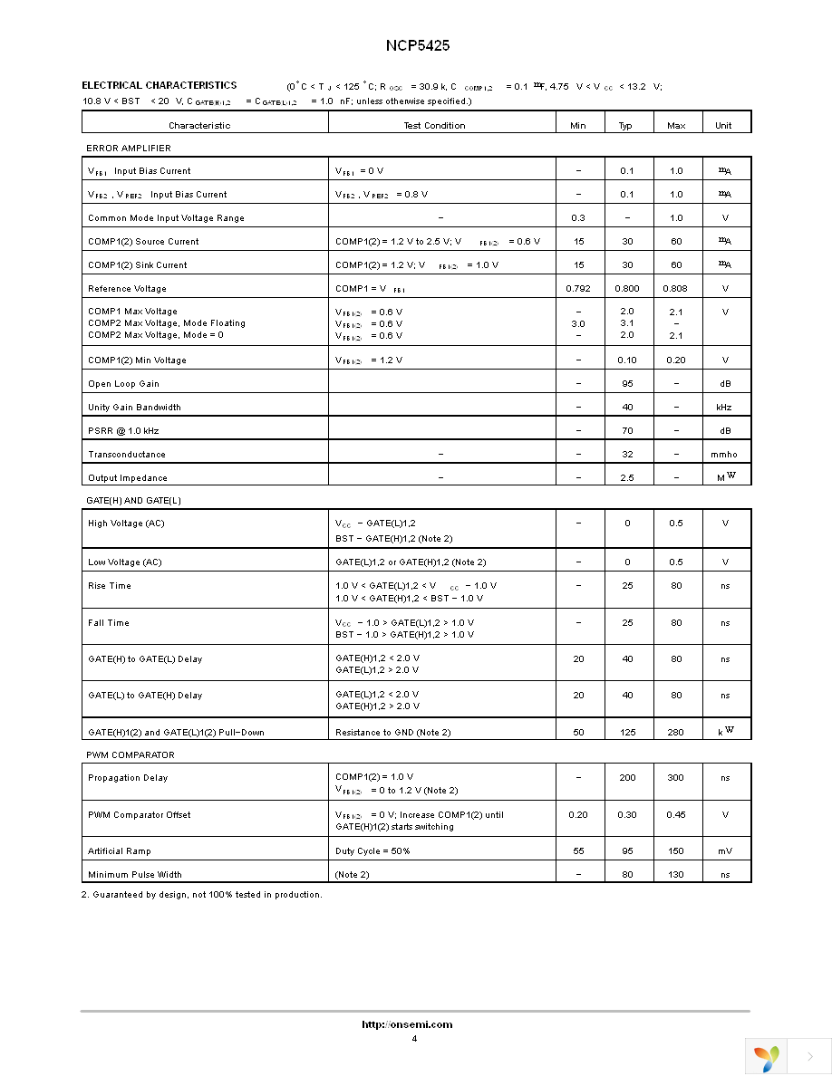 NCP5425DBR2G Page 4