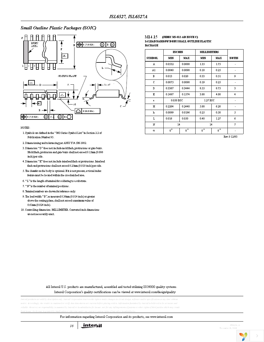 ISL6527ACBZ Page 16