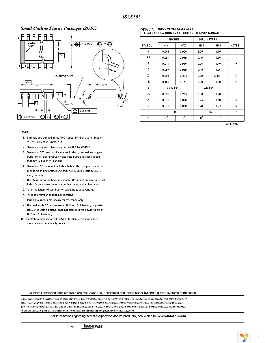 ISL6553CBZ-T Page 15