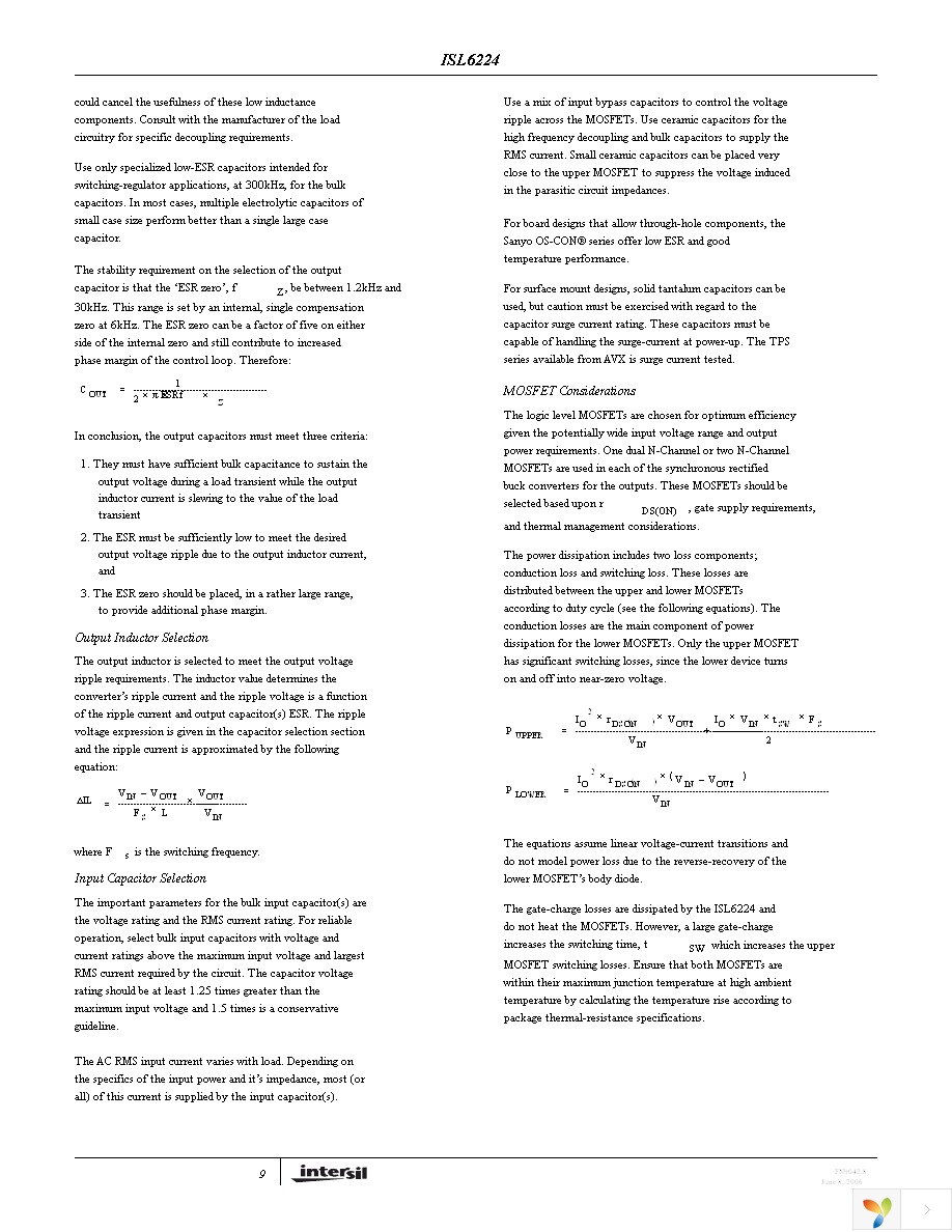 ISL6224CAZ-T Page 9