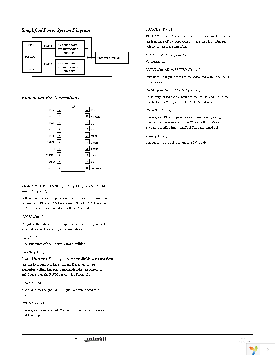 ISL6223CAZA-T Page 3