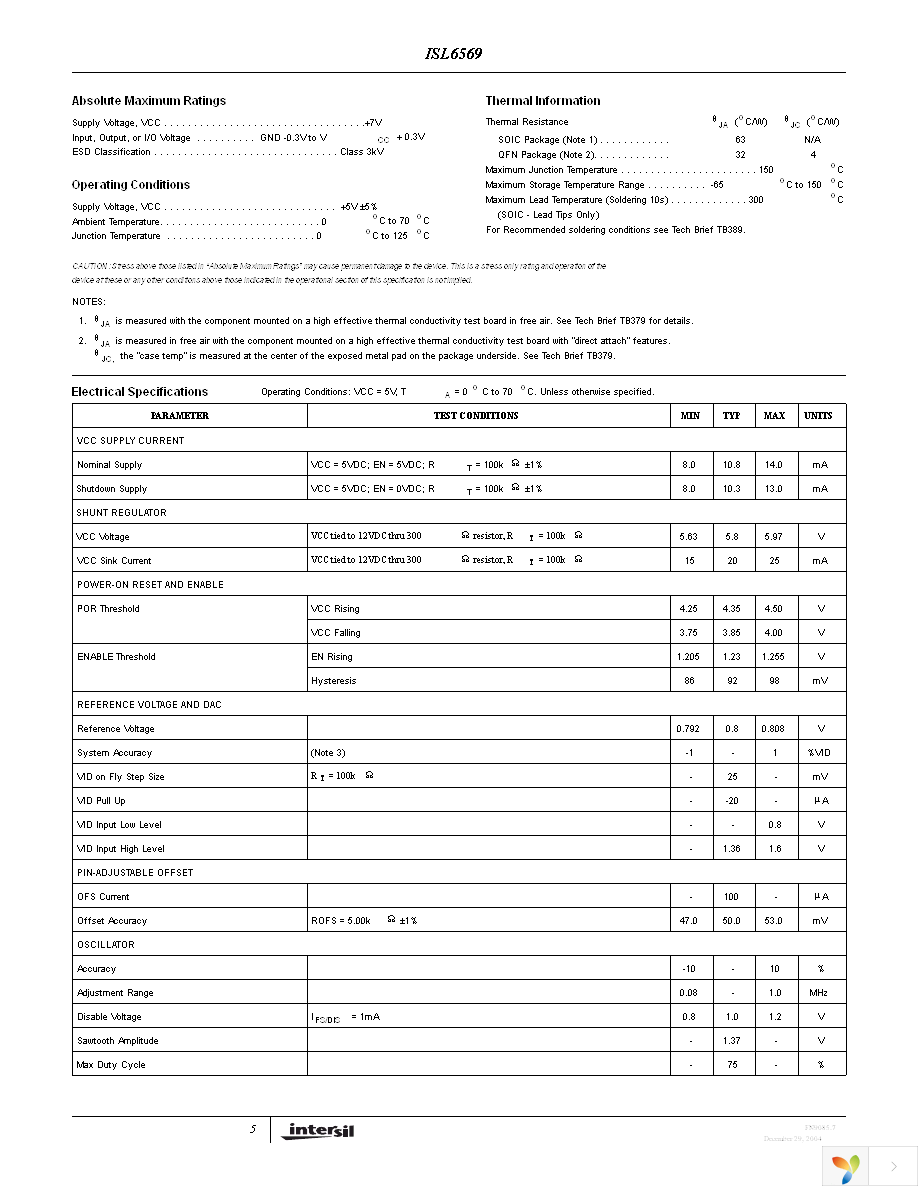 ISL6569CBZ-T Page 5