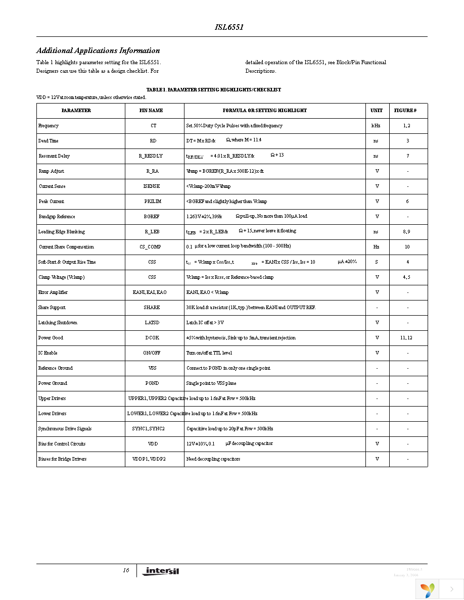 ISL6551IBZ Page 16