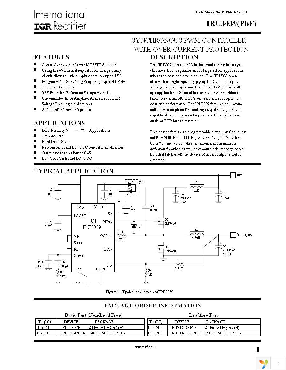 IRU3039CHTR Page 1