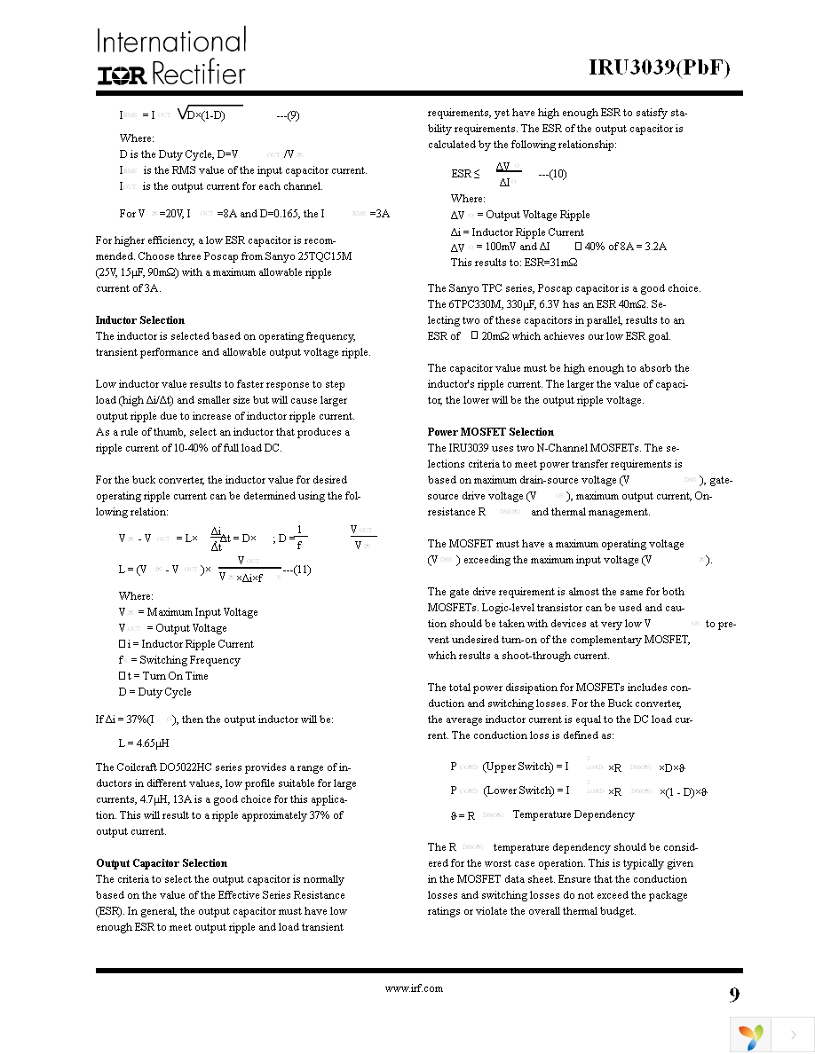 IRU3039CHTR Page 9