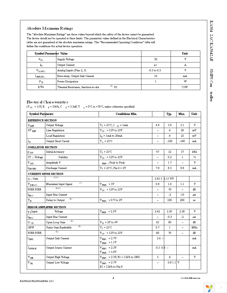 KA3842AES Page 3