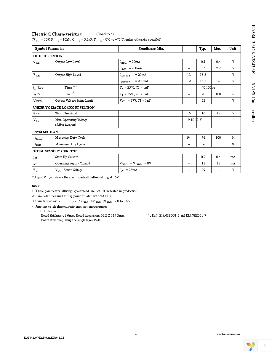 KA3842AES Page 4