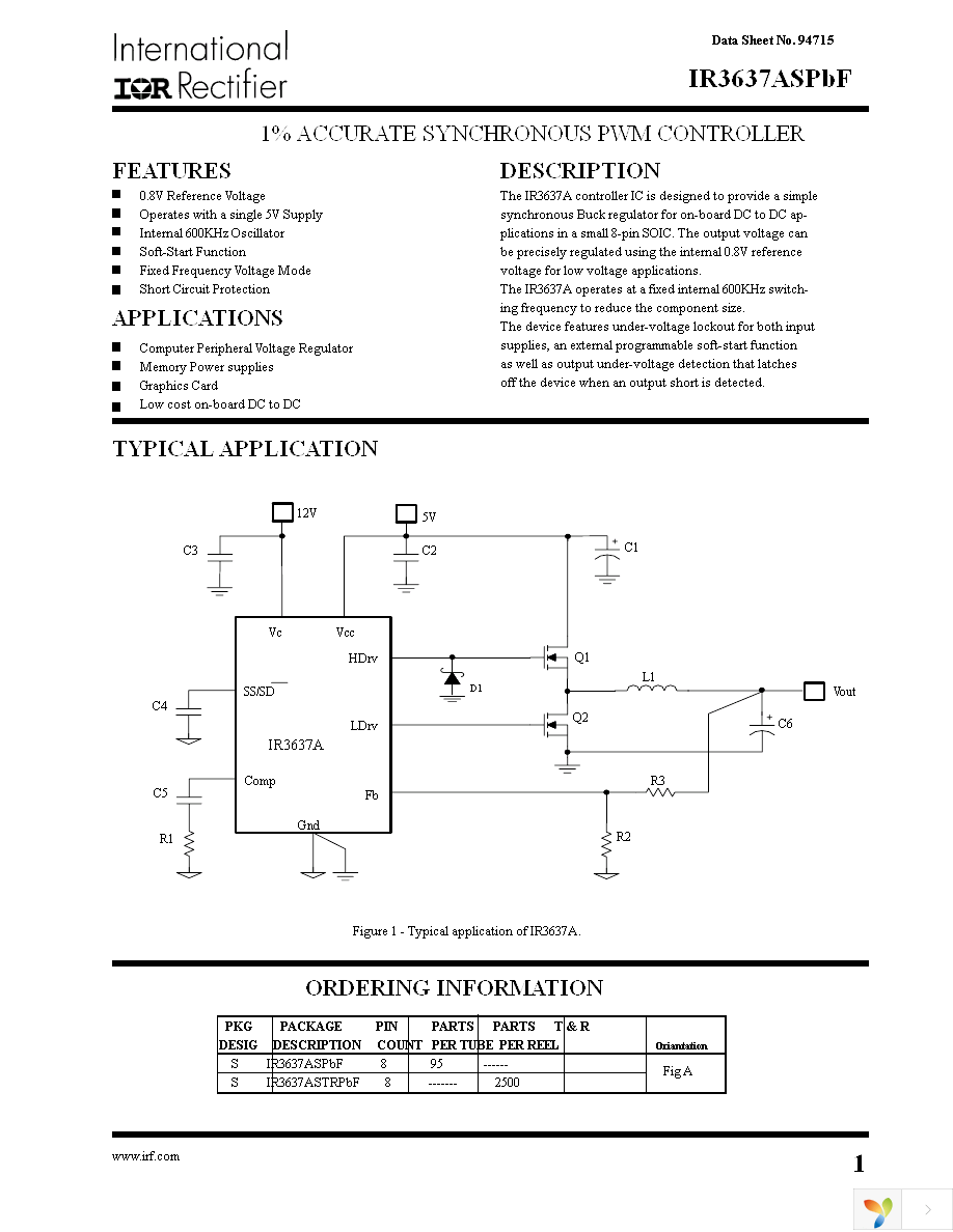 IR3637ASPBF Page 1