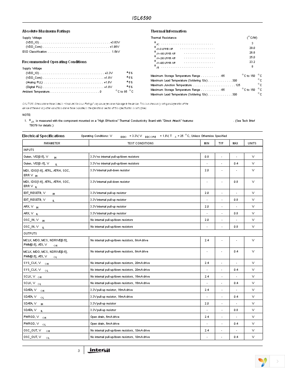 ISL6590DR-T Page 3