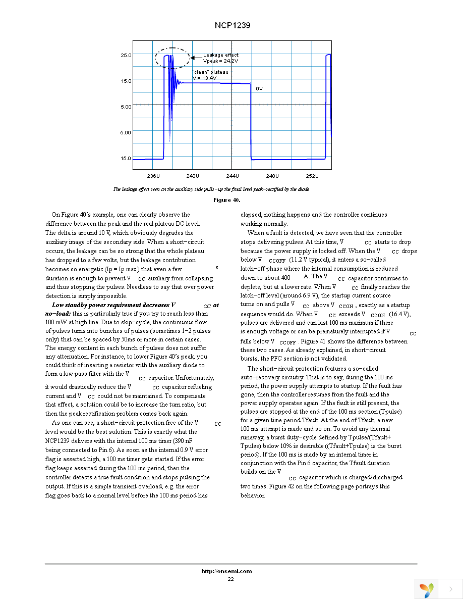 NCP1239FDR2 Page 22