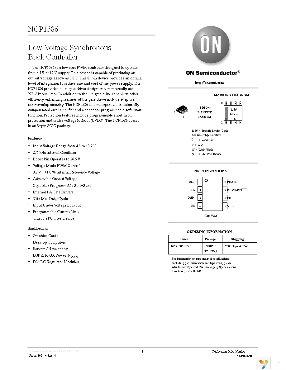 NCP1586DR2G Page 1