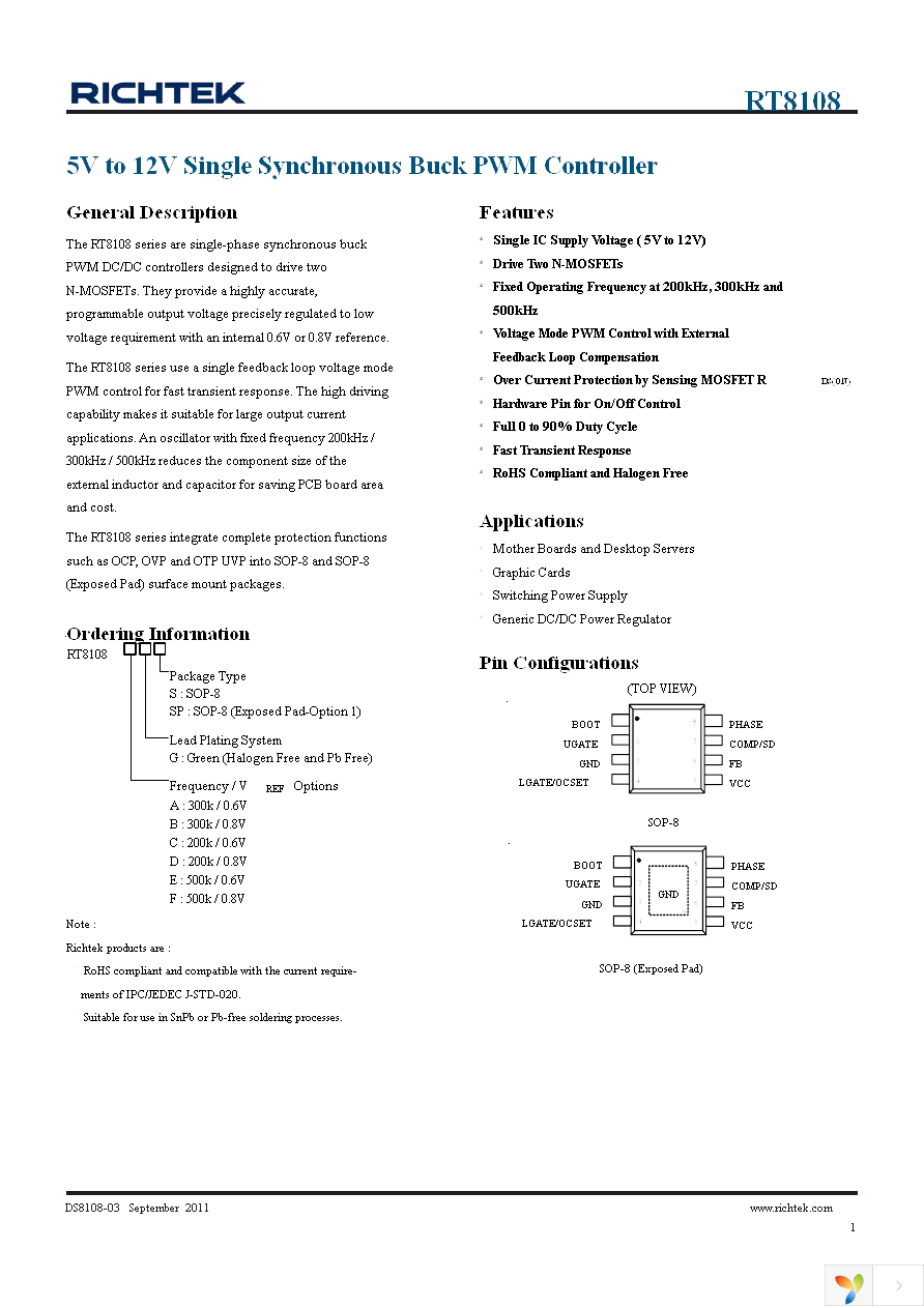 RT8108FGSP Page 1