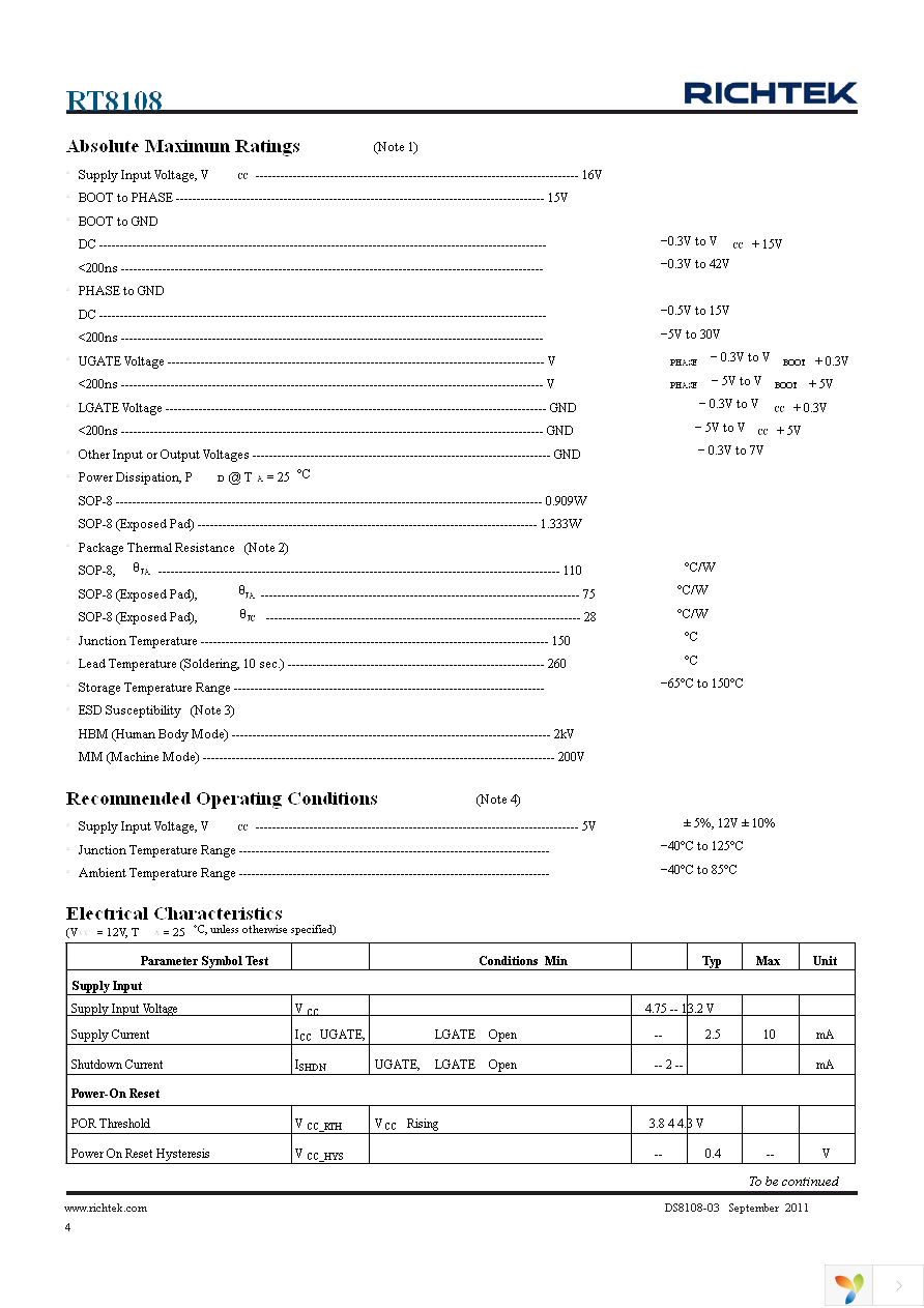 RT8108FGSP Page 4