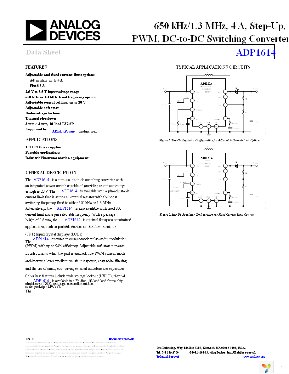 ADP1614ACPZ-1.3-R7 Page 1