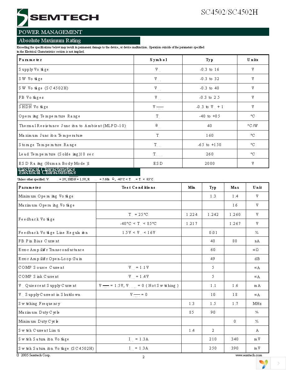 SC4502HMLTRT Page 2