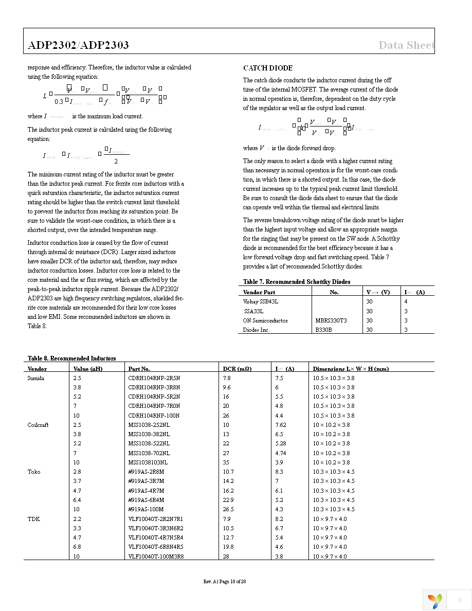 ADP2303ARDZ-5.0-R7 Page 18