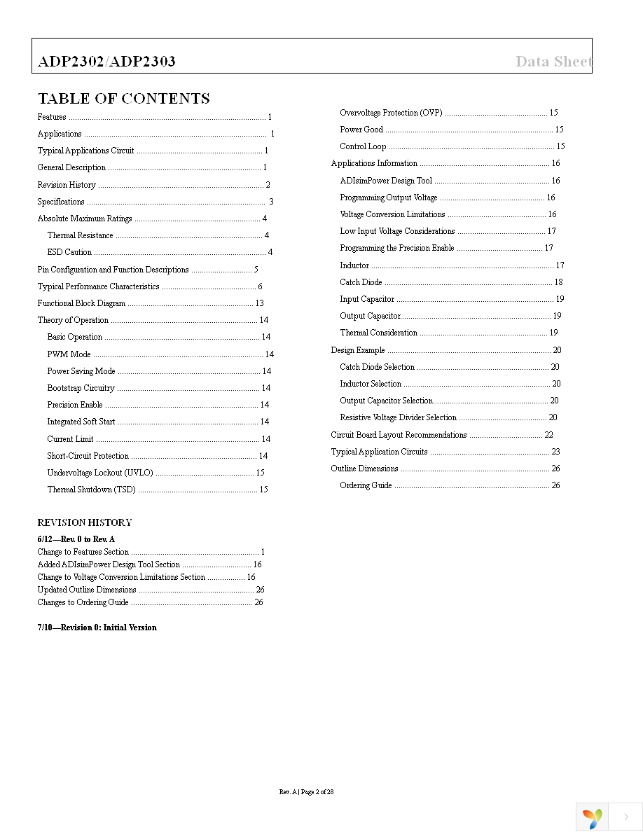 ADP2303ARDZ-5.0-R7 Page 2