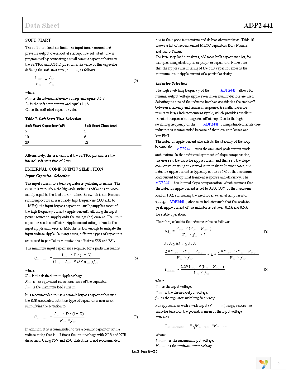 ADP2441ACPZ-R7 Page 19