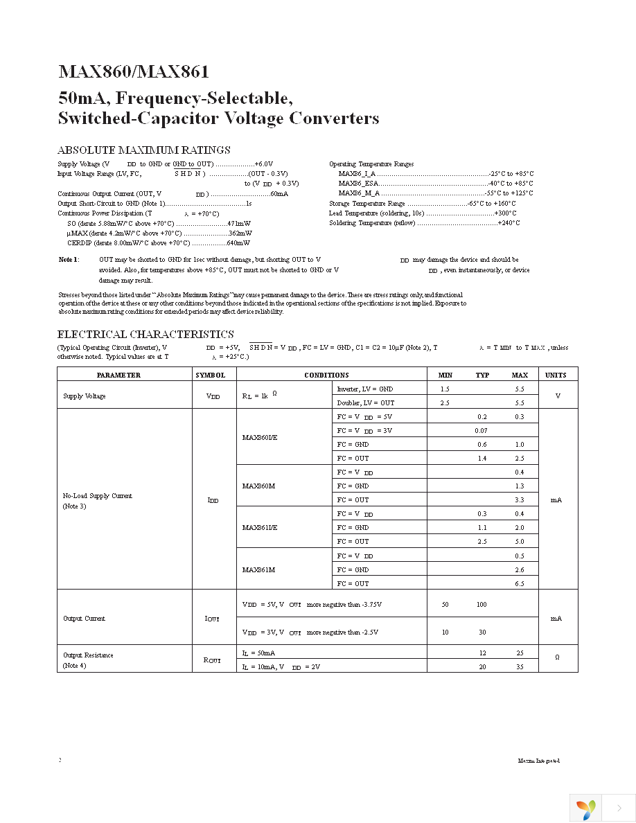 MAX860ESA+ Page 2