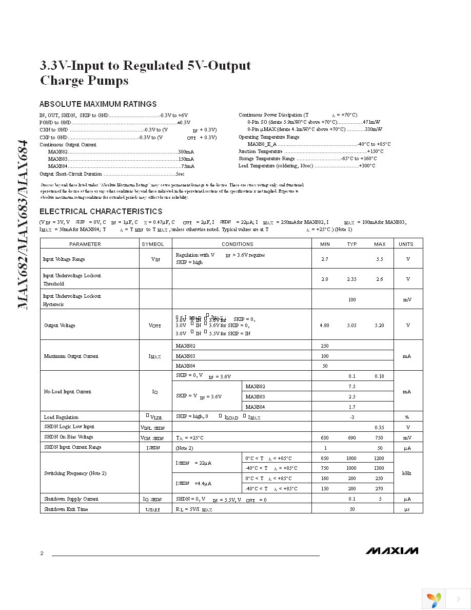 MAX682ESA+ Page 2