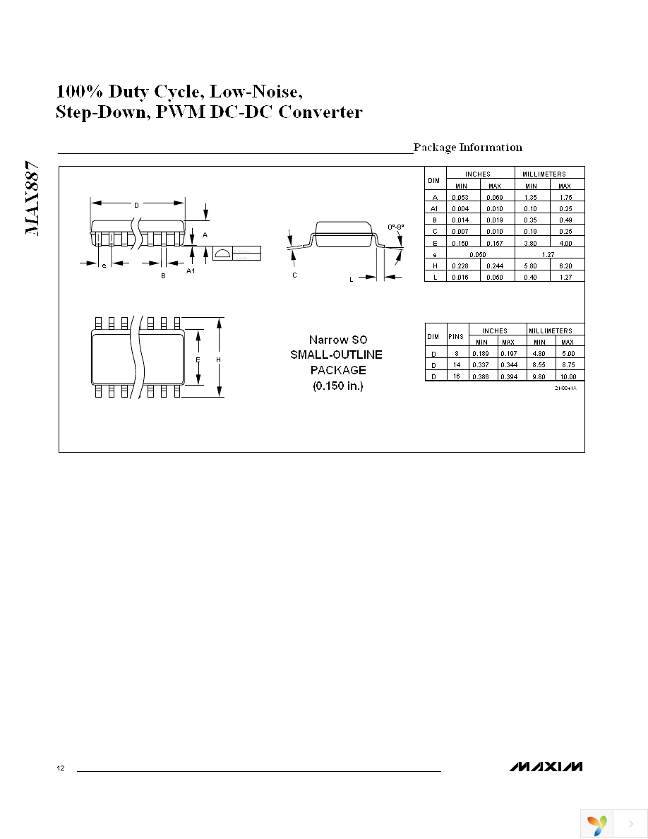 MAX887HESA+ Page 12