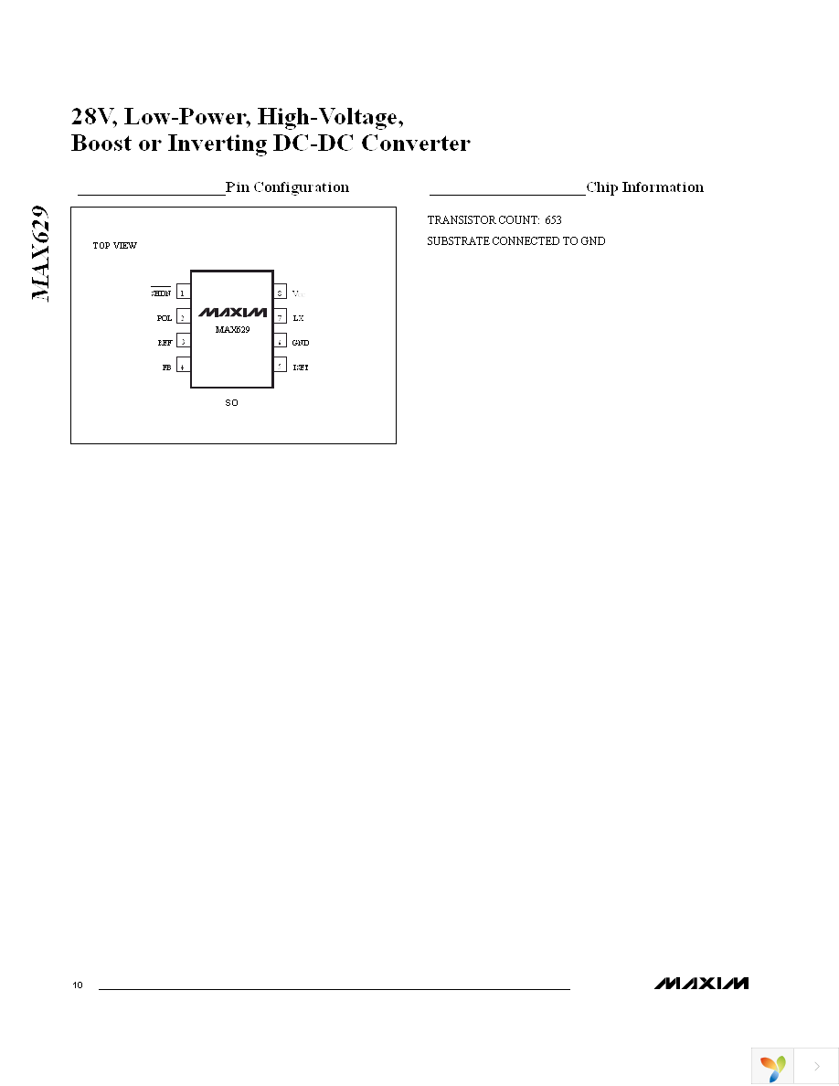 MAX629ESA+ Page 10