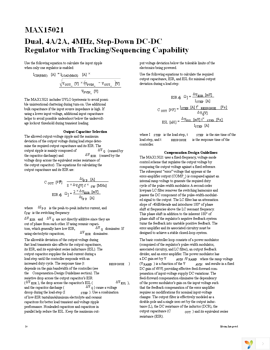 MAX15021ATI+ Page 14