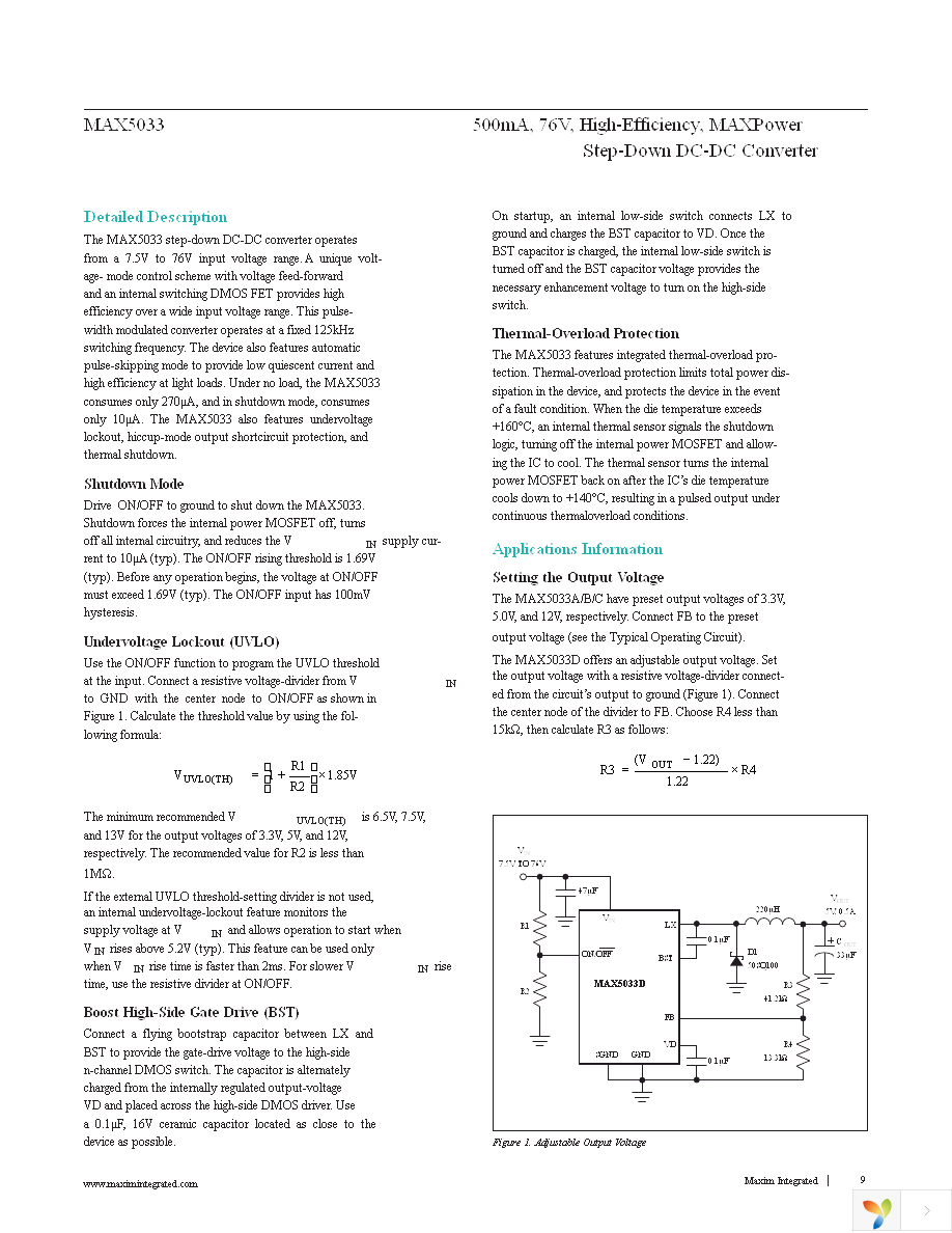 MAX5033CUSA+ Page 9