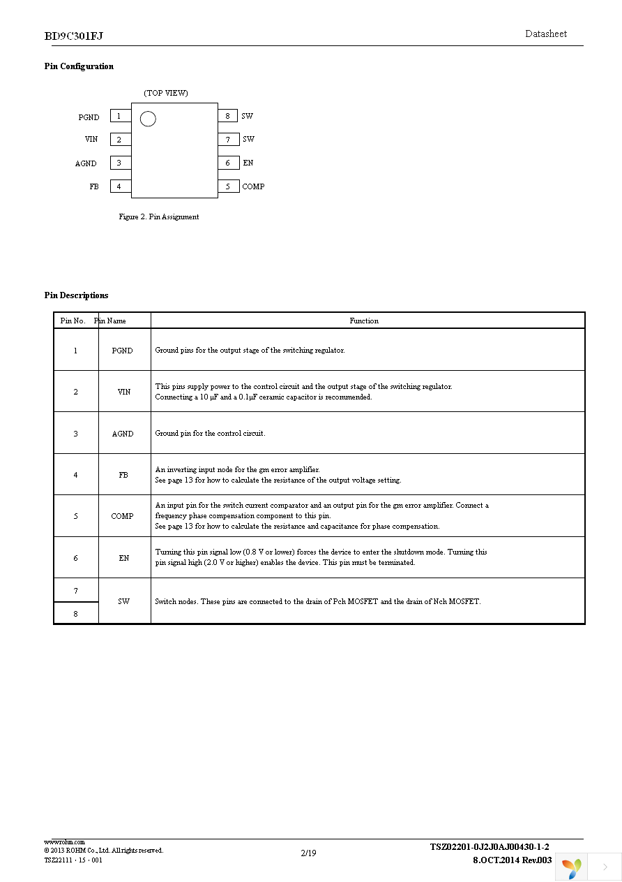 BD9C301FJ-E2 Page 2