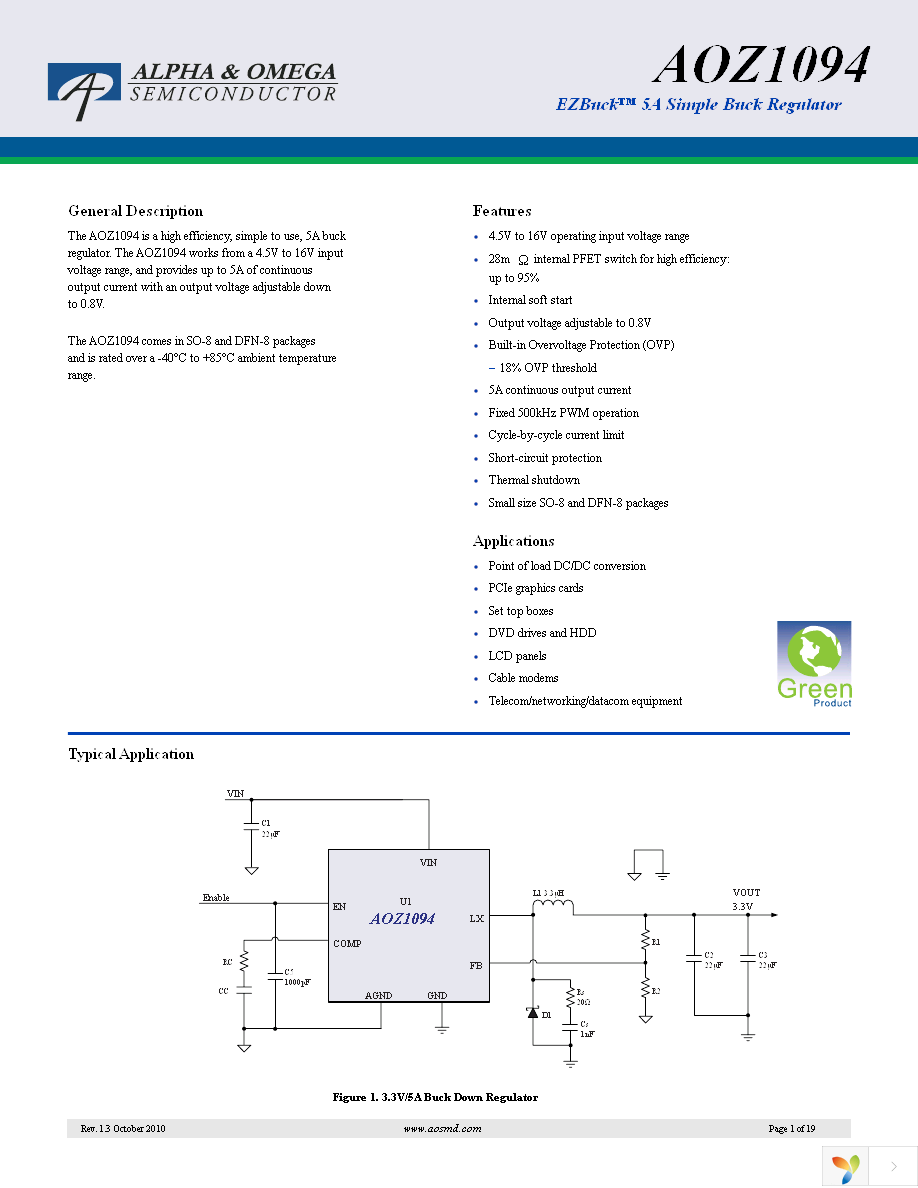 AOZ1094AI Page 1