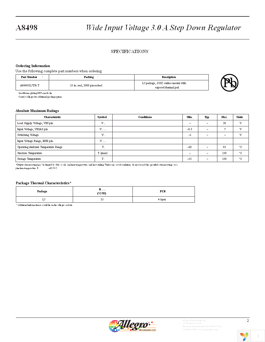 A8498SLJTR-T Page 2