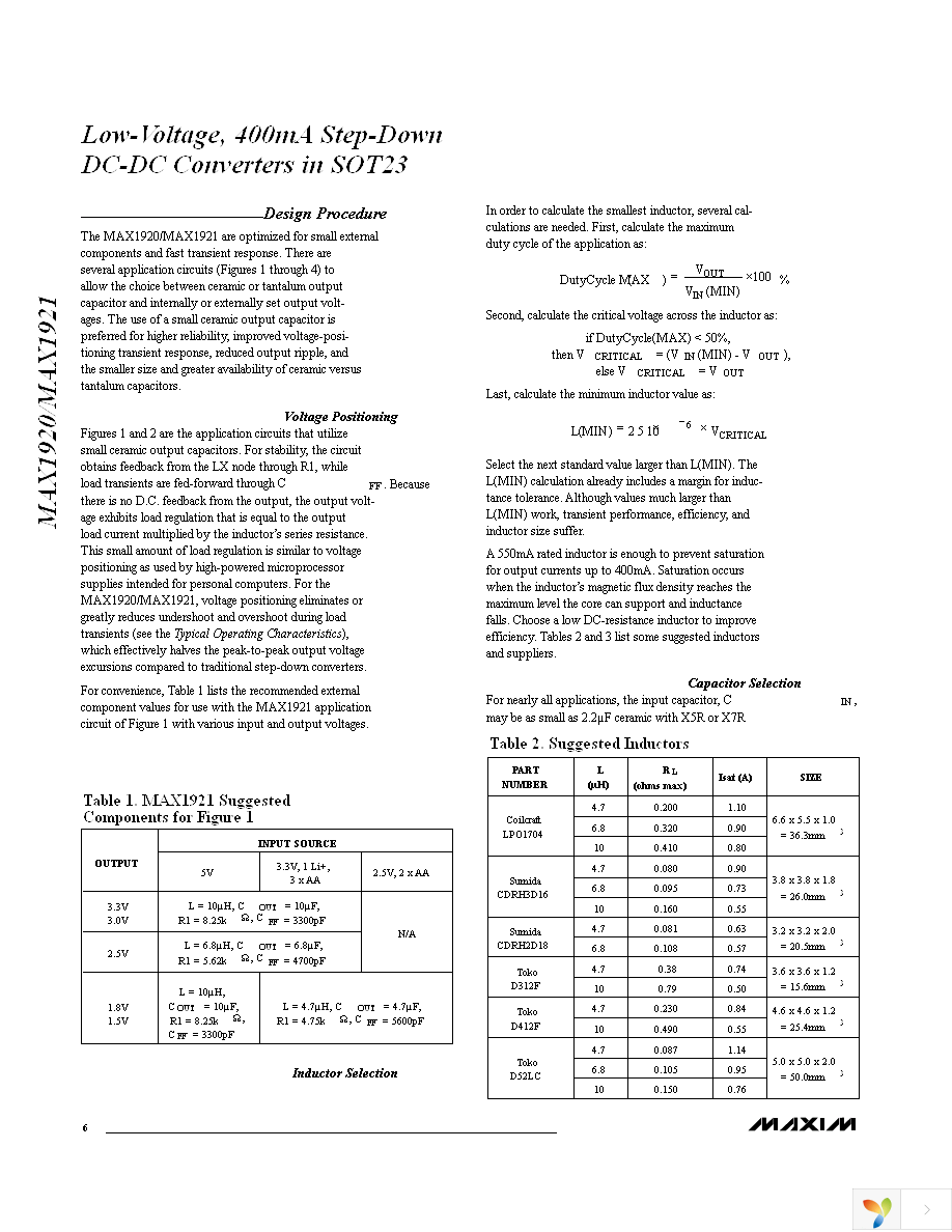 MAX1920EUT+T Page 6