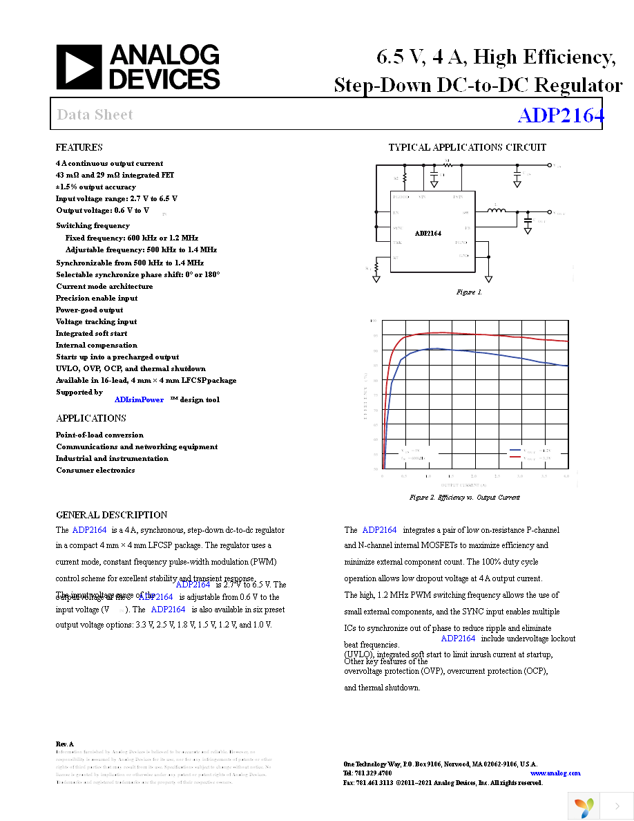 ADP2164ACPZ-R7 Page 1